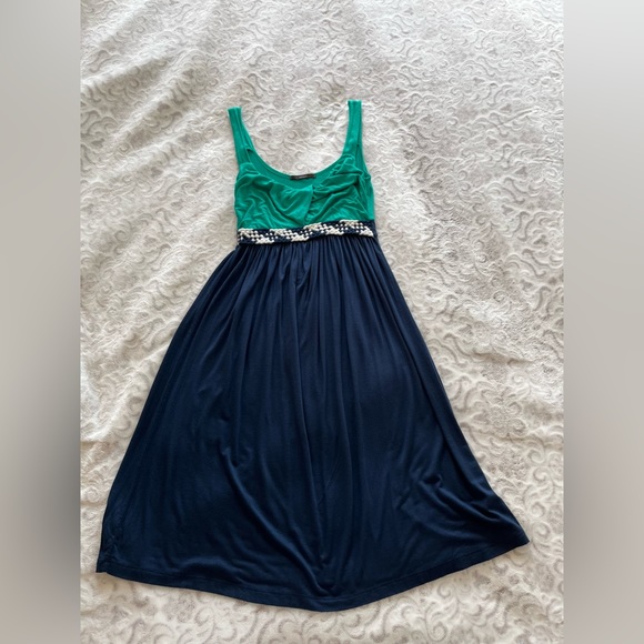 Blue and green cotton dress - Picture 2 of 3